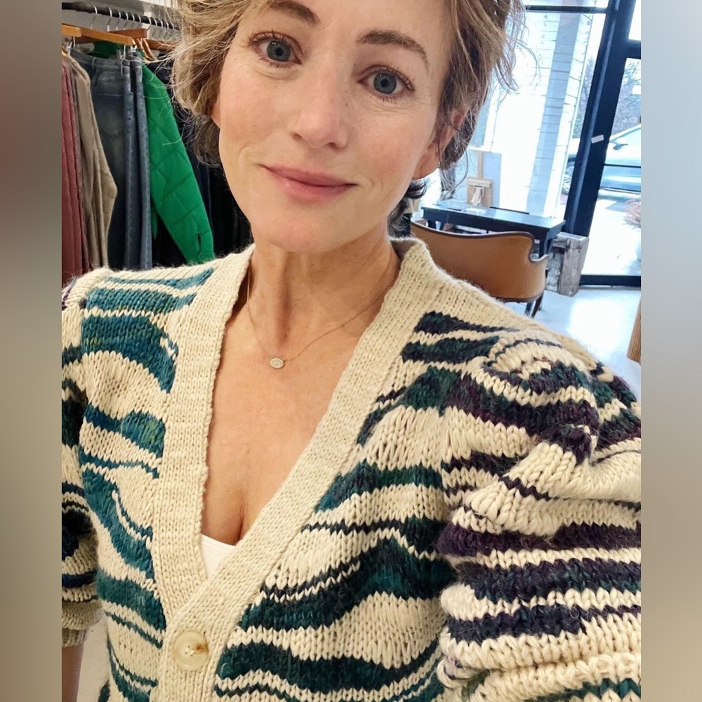 Moon River Striped cardigan NWT!!